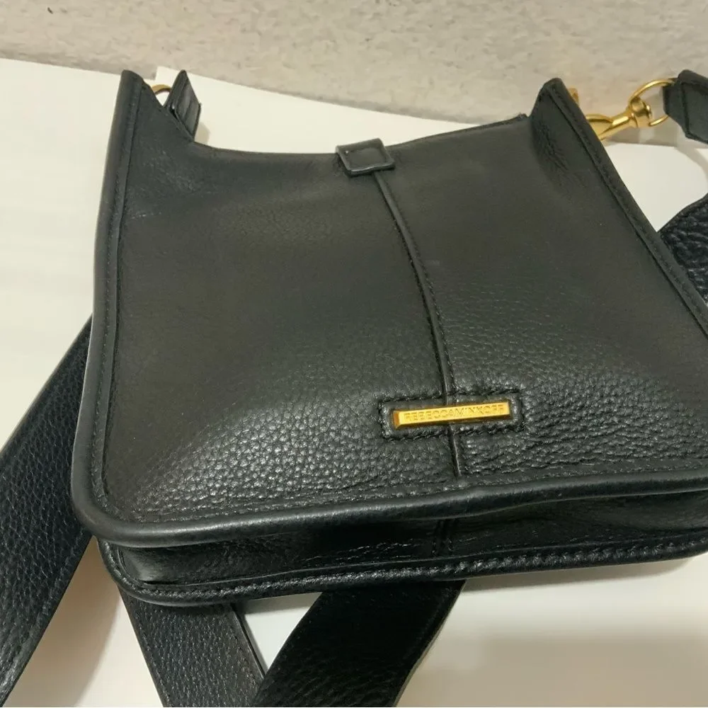Rebecca Minkoff Small Leather Crossbody Bag in Black